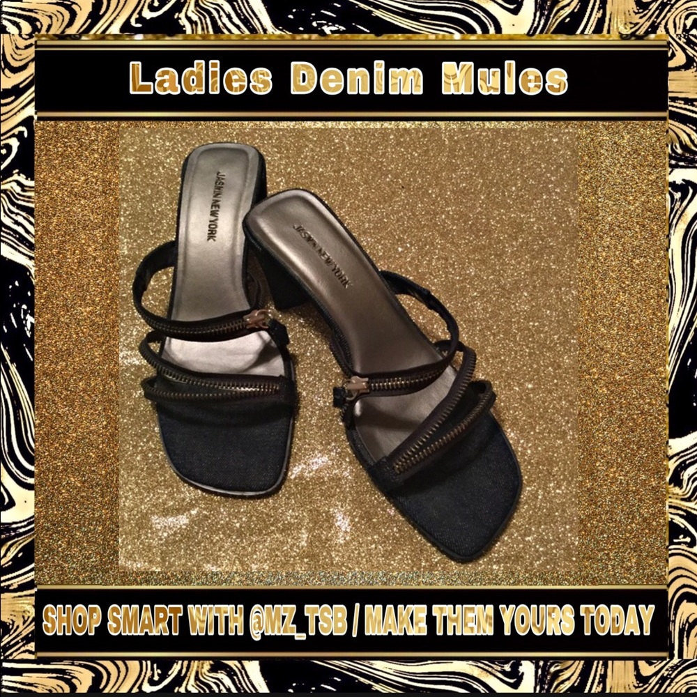 Ladies Denim Mules